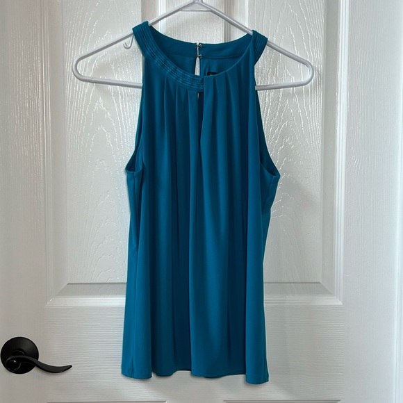 ⭐️ WHBM Keyhole Sleeveless Tank Teal Blue Top SMALL - Picture 4 of 13